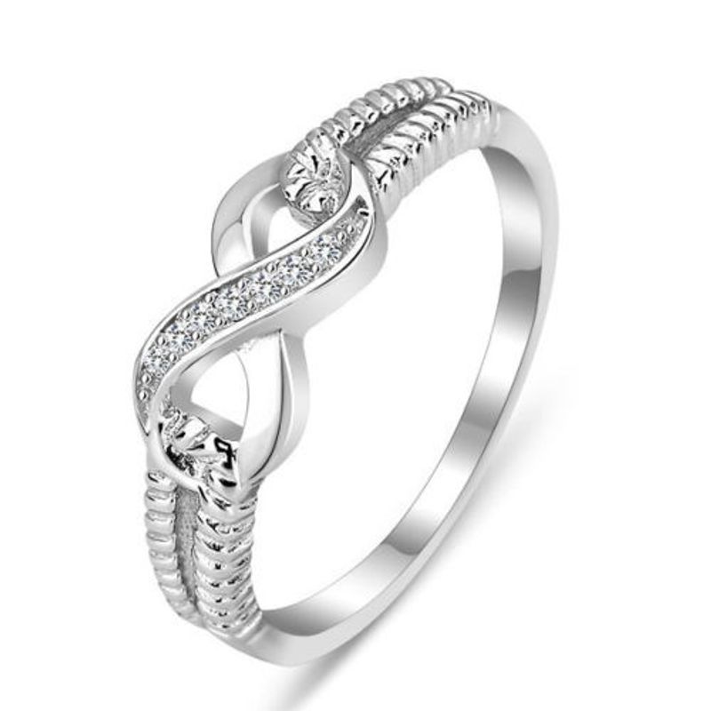 Creative Diamond 8 Word Ring Fashion Ladies Engagement Ring