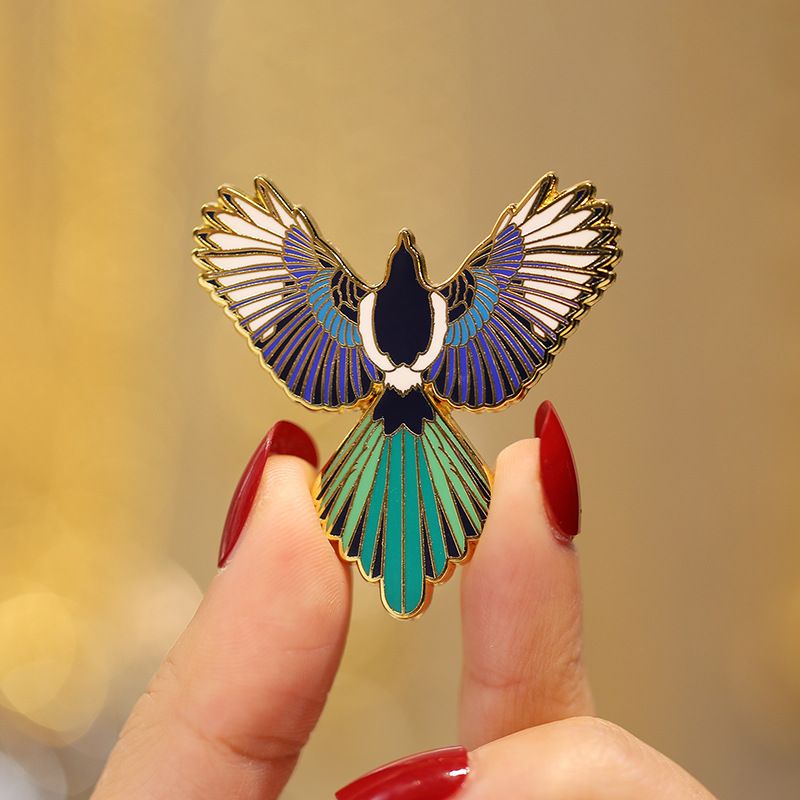 Retro Fashion Bird Enamel Color Alloy Brooch Cartoon Exquisite Corsage