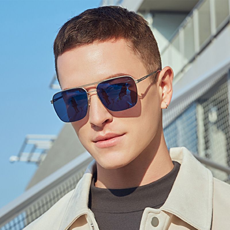 Neue Polarisierte Sonnenbrille Aus Nylon Für Herrenfahrer, Die Eine Quadratische Sonnenbrille Fährt