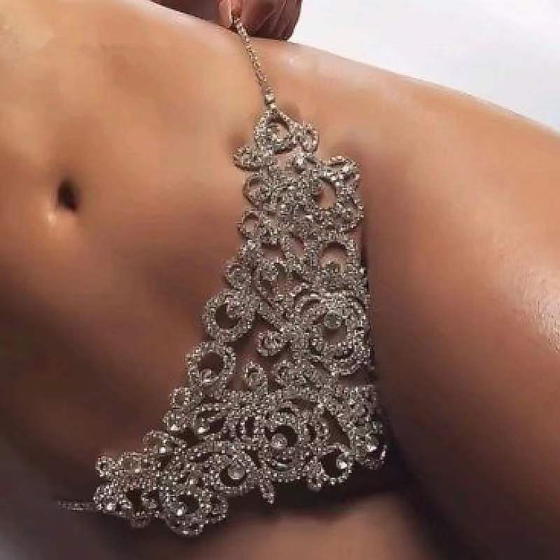 2022 Neuer Sexy Tanga Europäisch Und Amerikanisch Voller Diamanten Körperkette