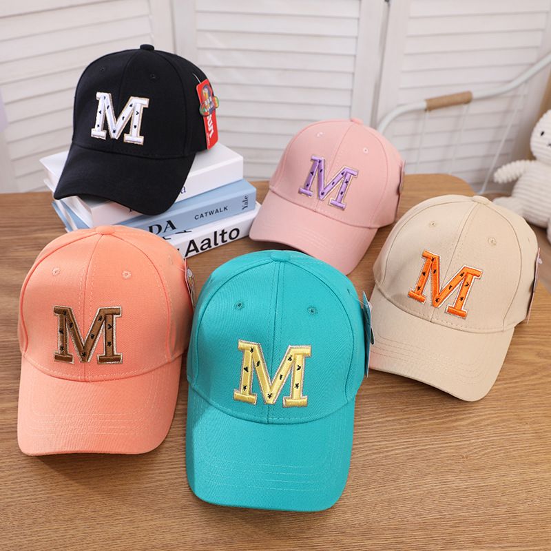 Hip-hop Baseball Cap Children's Embroidery Letter M Sports Sun Hat Wholesale