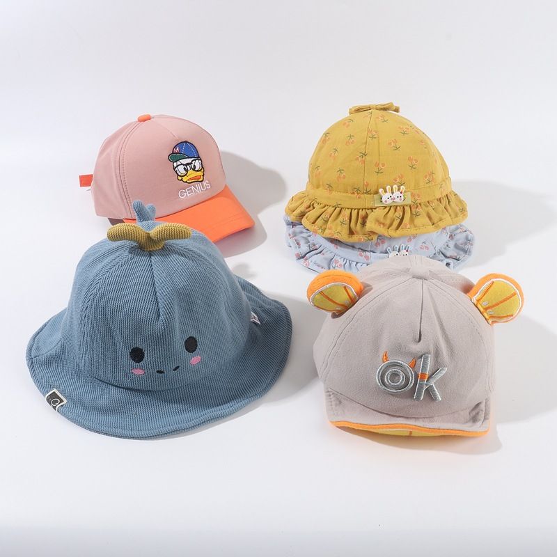 Inventory Children&#39;s Fisherman Hat Broken Color Hat Children&#39;s Spring And Autumn Baseball Cap Peaked Cap Cloth Cap Autumn And Winter Hats