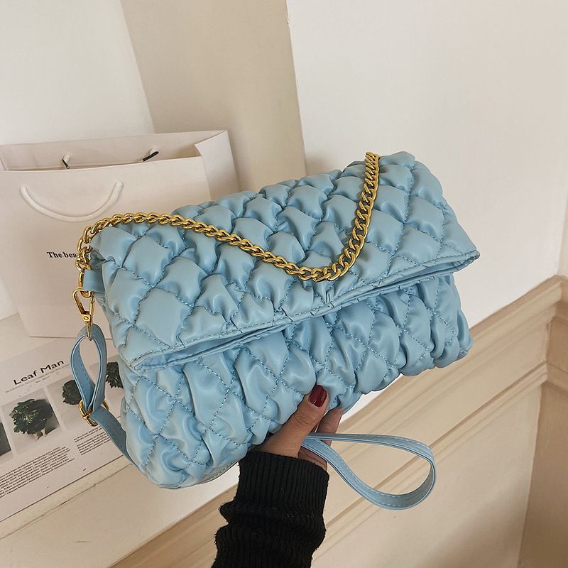 New Diamond Pattern Chain Small Square Bag Fashion Shoulder Bag Simple Messenger Women's Bag