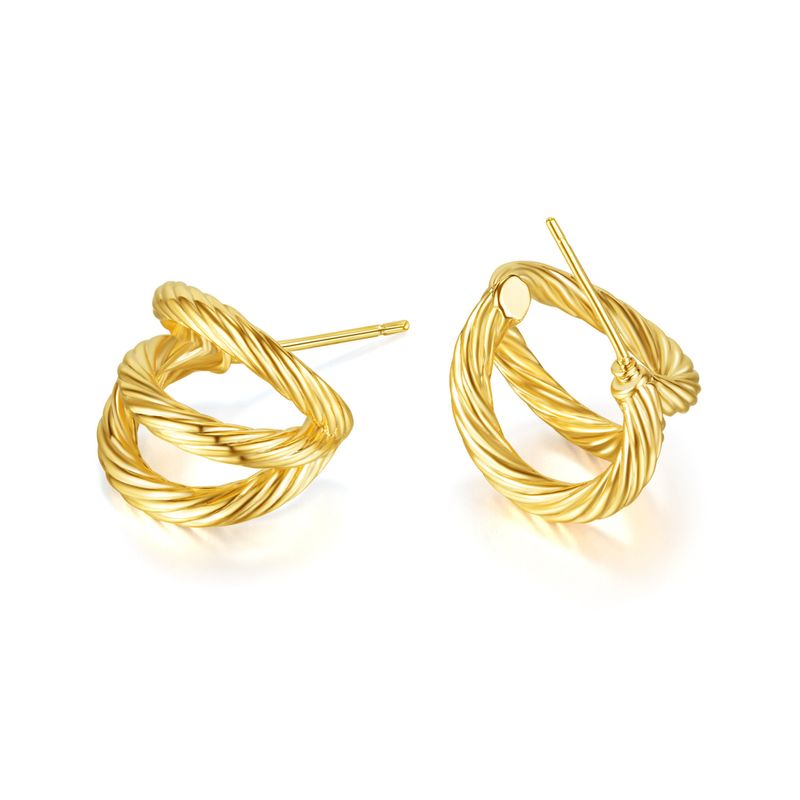 New Simple Fashion Trend Multi-layer Geometric Copper Earrings