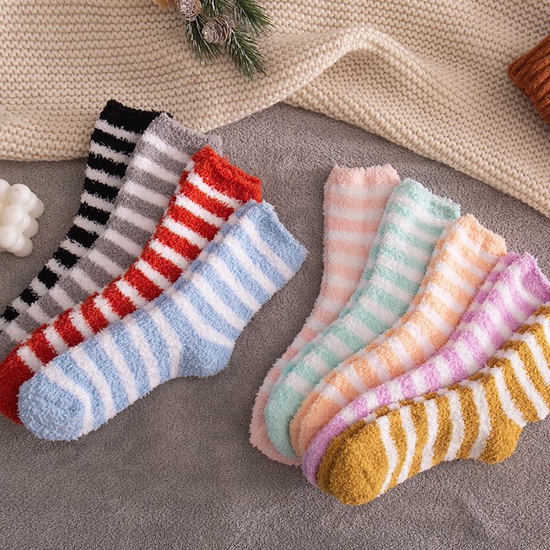 Sleep Socks Coral Fleece Shed Hair Towel Floor Confinement Socks