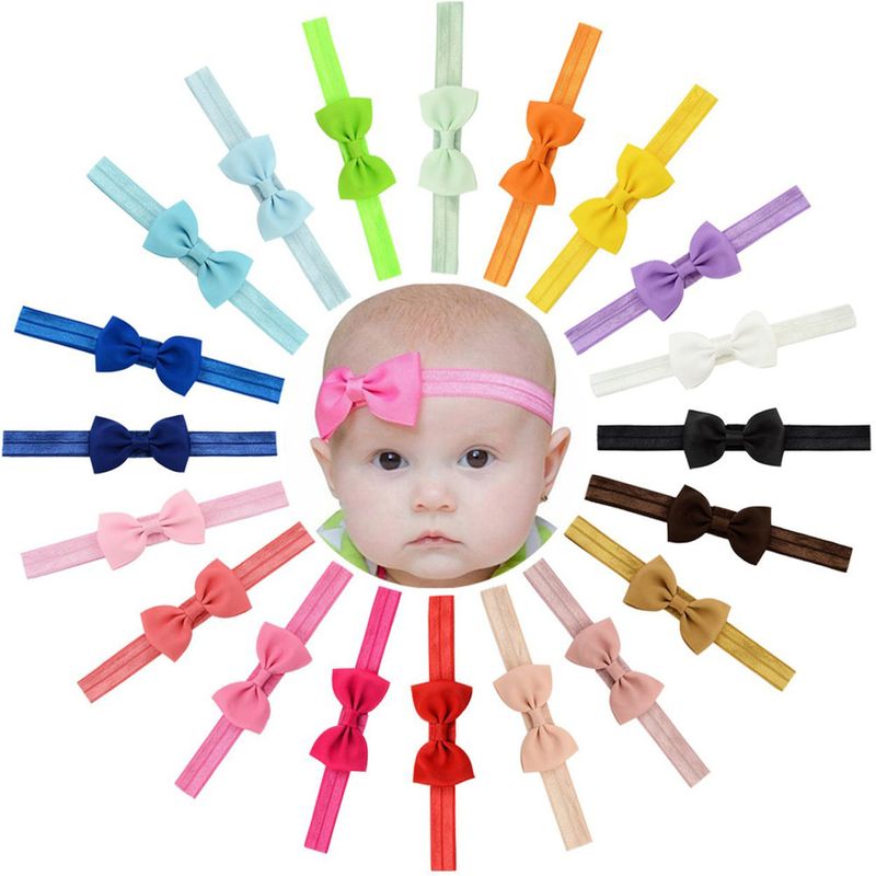 European And American Children's Bow Headband Small Bow Elastic Headband