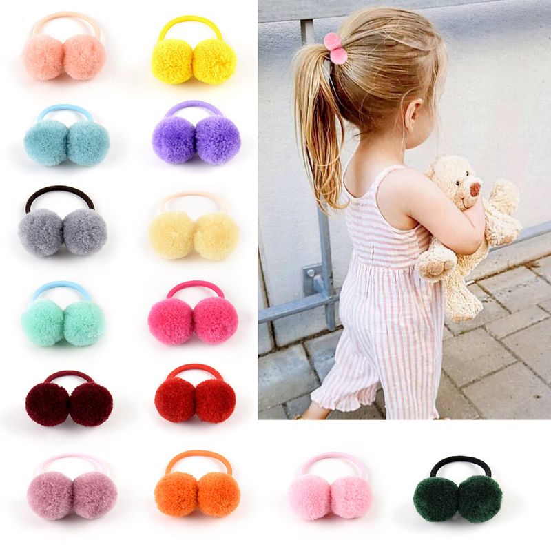 European And American Children's Hair Ball Rope Rubber Band Headdress