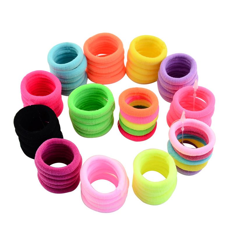 Fashion Seamless Fluorescent Color Rubber Band Korean High Elasticity Hair Rope