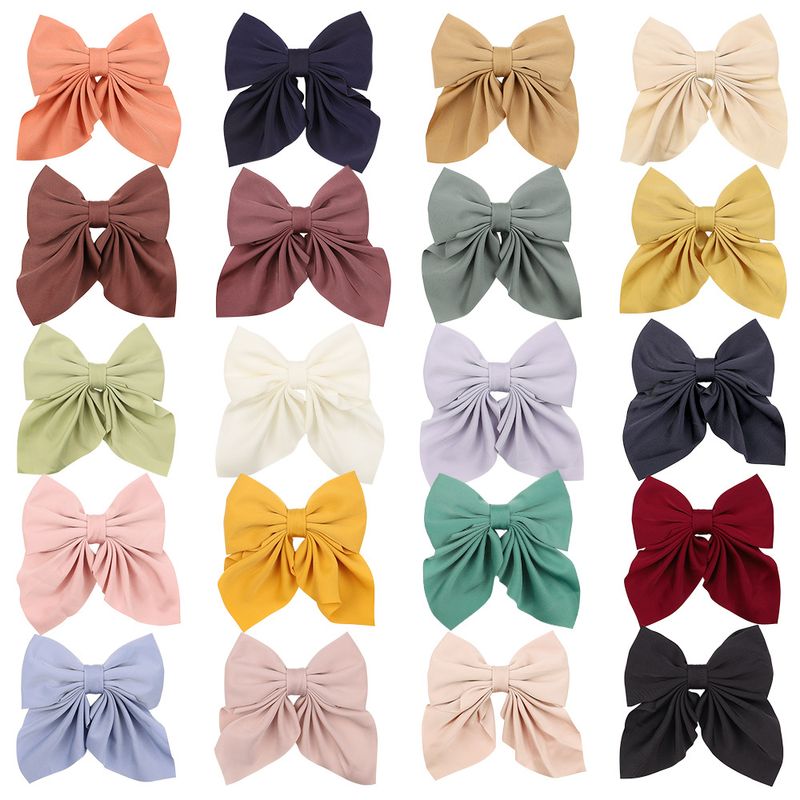 European And American Solid Color Bow Hairpin Wholesale