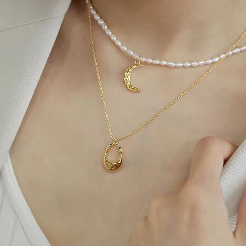 Titanium Steel Hollow Gourd-shaped Pendant Fashion Necklace