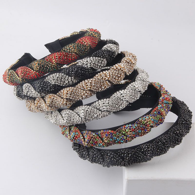 New Fashion Full Diamond Sponge Diamond Geometric Headband