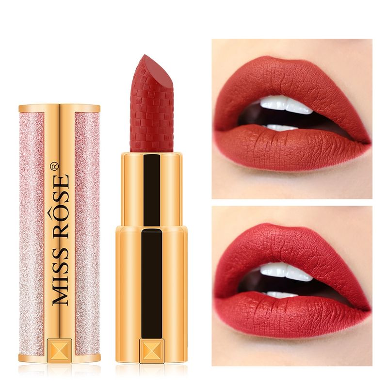 Fashion Bright Star Lipstick Gold Tube Moisturizing Lipstick