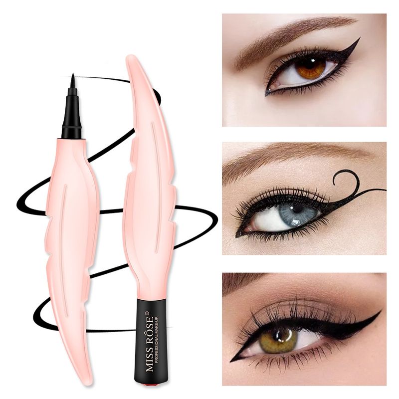 Waterproof, Not Easy To Smudge, Long-lasting Liquid Eyeliner Wholesale Cross-border Makeup Leaf Fine Black Eyeliner