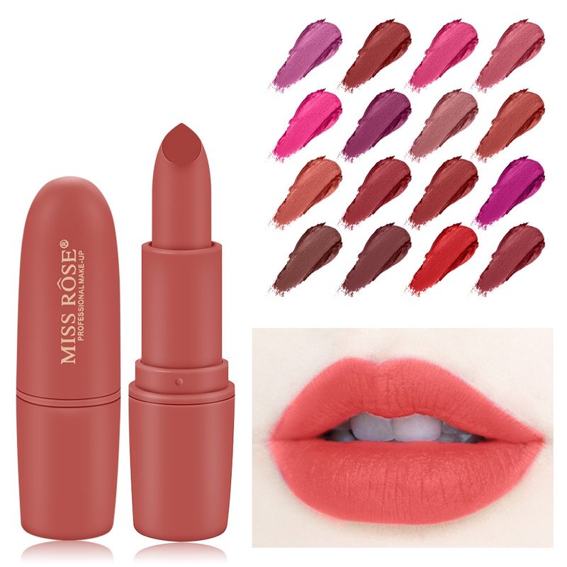 Fashion Brick Red Bullet Lipstick Matte Lipstick Lip Glaze
