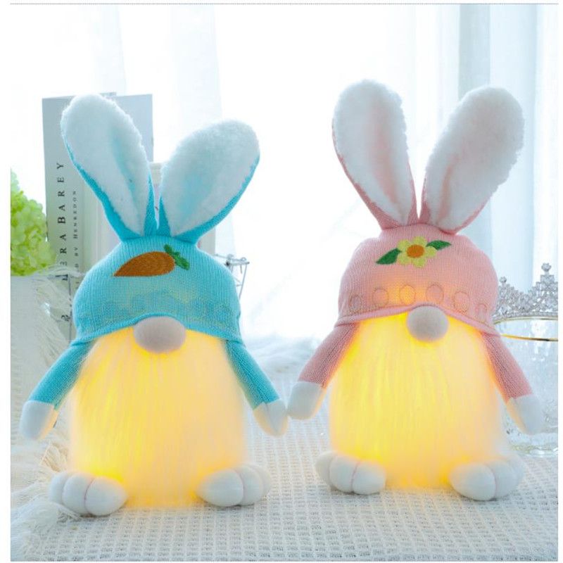 Luminous Easter Knitted Wool Bunny Doll Decoration Forest Elf Bunny Decoration