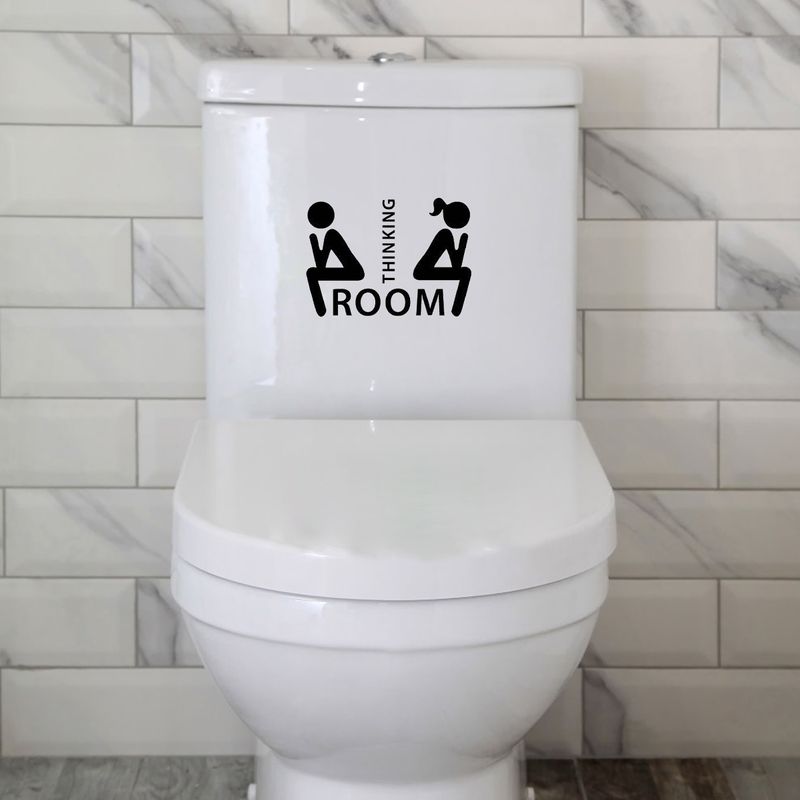 Wholesale 3pcs Thinking Room Toilet Lid Decal