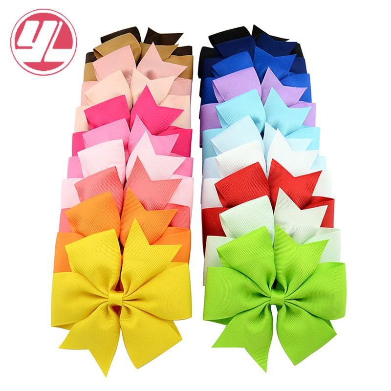 Wholesale Large Handmade Ribbed Ribbon Fishtail Bow Children's Headdress