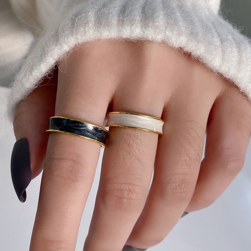 Fashion Enamel Opening Adjustable Index Finger Ring