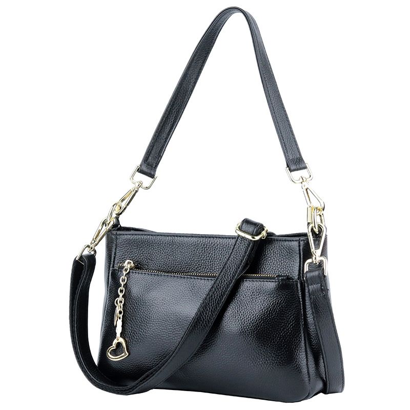 Ladies Genuine Leather Bag New Messenger Bag Cowhide Large Capacity Multi-compartment Bag Wholesale