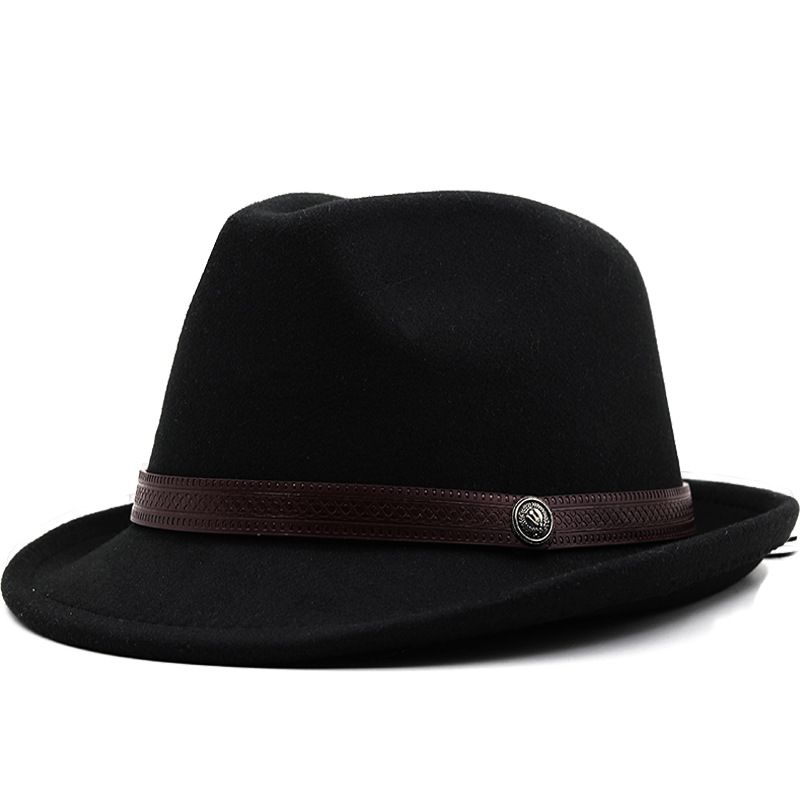 Casual Retro Western Cowboy Solid Color Hat Visor Top Hat