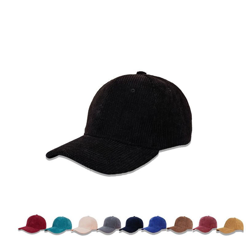 Simple Khaki Hat Korean Fashion Warm Wide-brim Shade Corduroy Baseball Cap