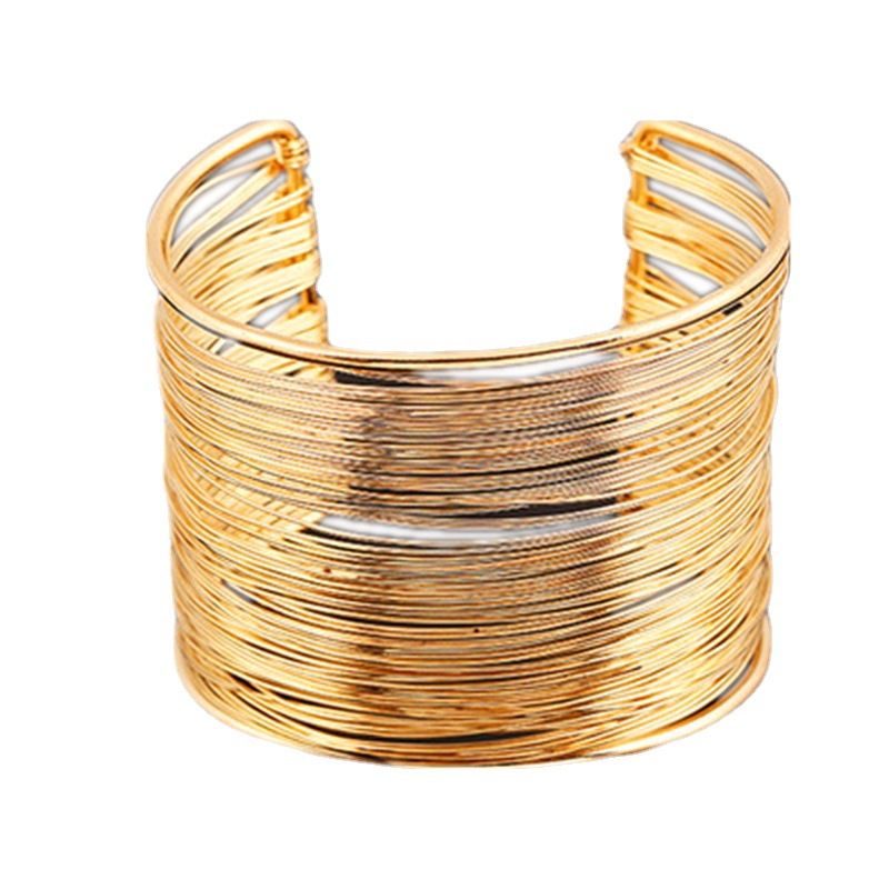 Fashion Solid Color Metal Plating Women's Bangle 1 Piece