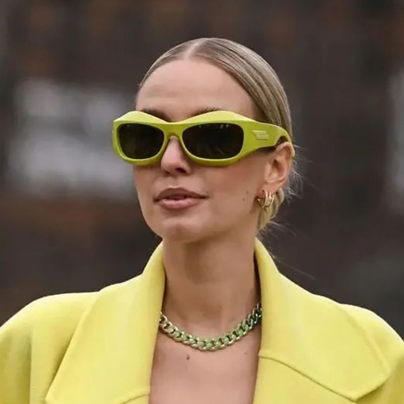 Strassenmode Einfarbig Ac Katzenauge Vollbild Sonnenbrille Der Frauen