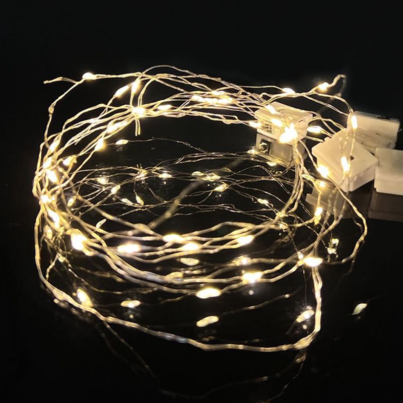 Led Button Battery Decorative Copper Wire Atmosphere Light String