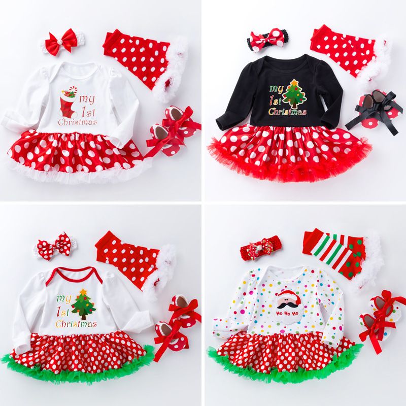 Christmas Princess Cartoon Cotton Baby Clothing Sets