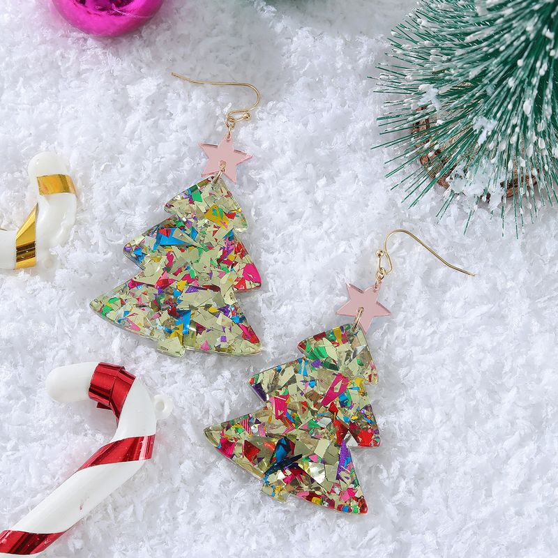Fashion Christmas Tree Alloy Plating Women's Earrings 1 Pair
