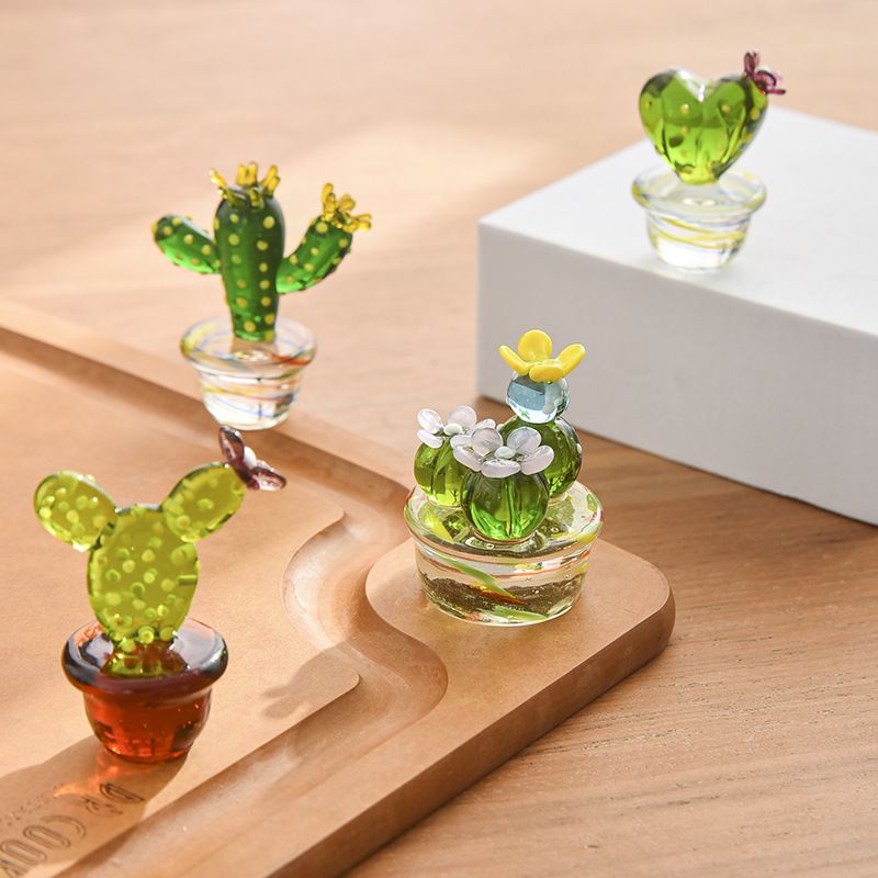 Fashion Creative Cactus Desktop Decoration Glass Bonsai
