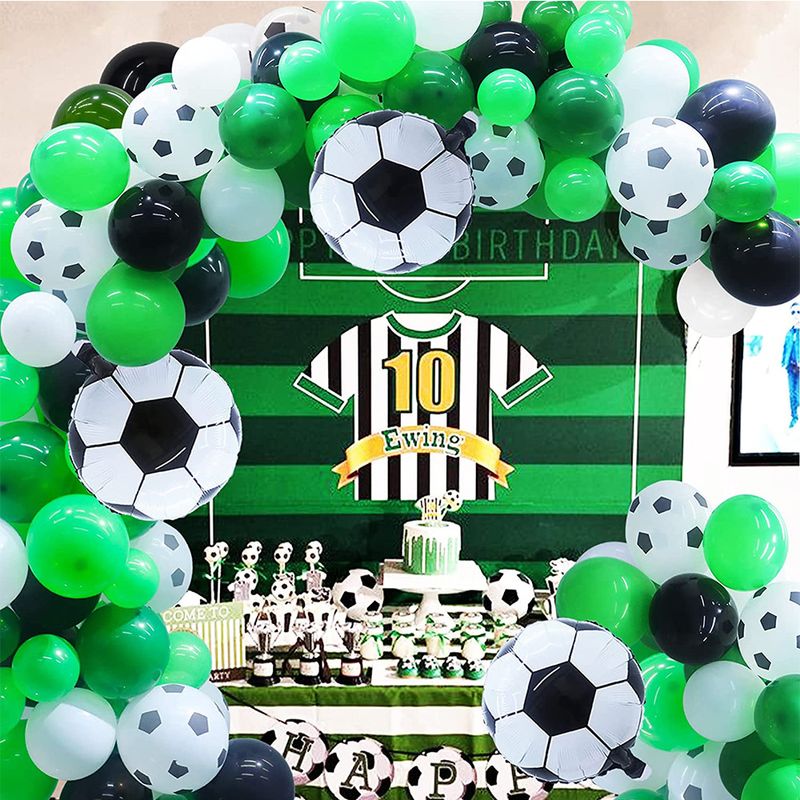 Date D'anniversaire Football Émulsion Fête Ballons Accessoires Décoratifs