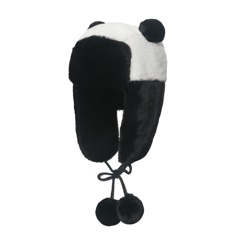 Mujeres Lindo Panda Alabeo Del Oído Sombrero De Trampero