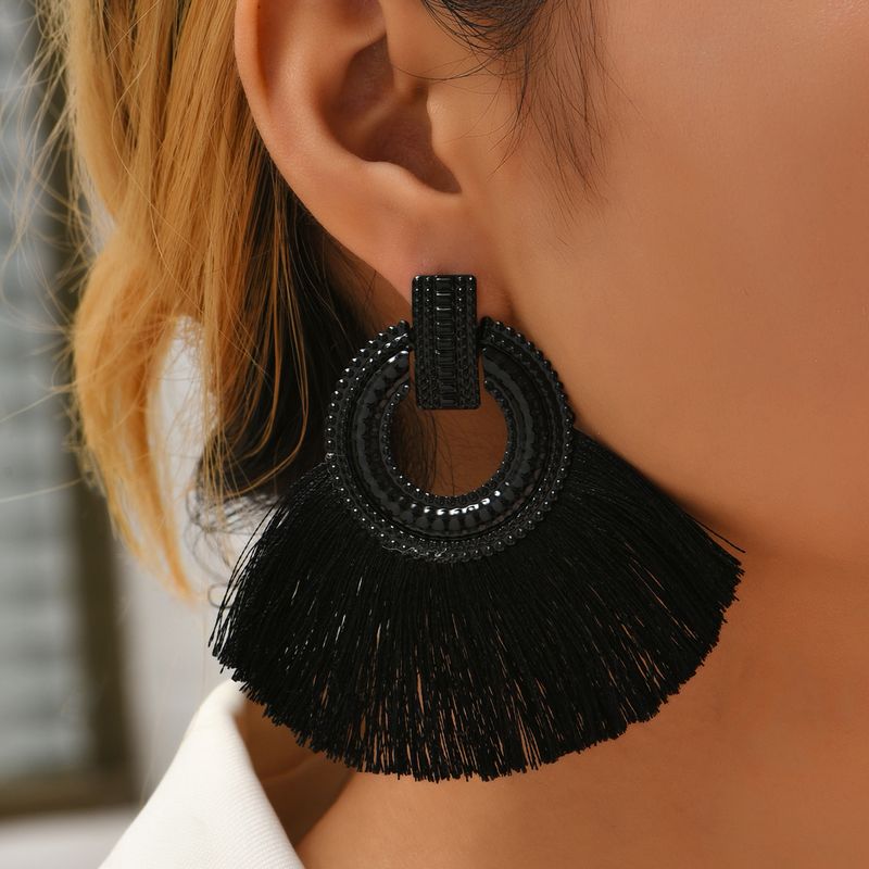 Ethnic Style Geometric Alloy Tassel Women's Drop Earrings 1 Pair