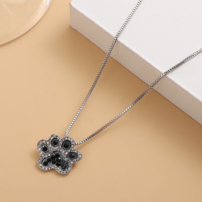 Coréenne Style Nouvelle Cheville Collier Ornement Créative Plein De Diamants Chien De Patte Pendentif Vente Chaude Bijoux