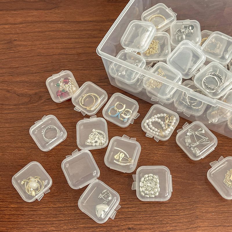 Simple Portable Small Plastic Storage Case Jewelry Box