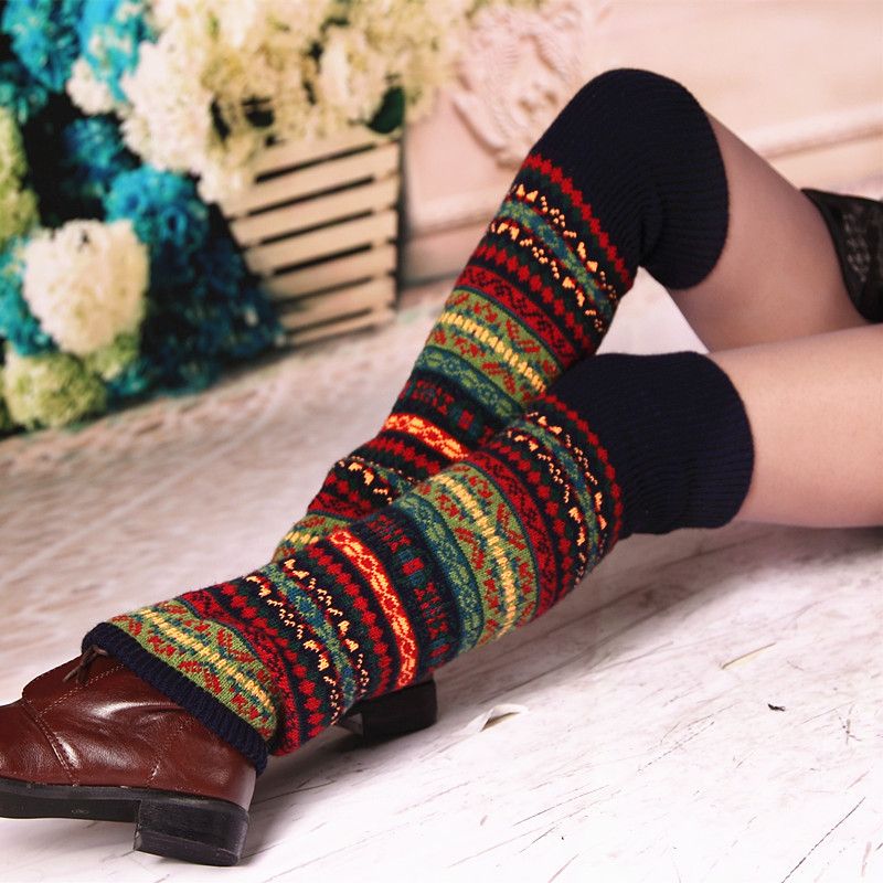 Frau Basic Streifen Wolle Polyacrylnitril-faser Jacquard Ankle Socken