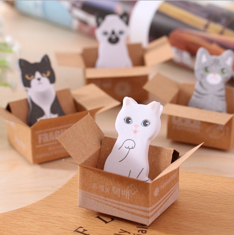 Cute Cartoon Faltbare Karton Katze Kleine Klebrige Hinweis