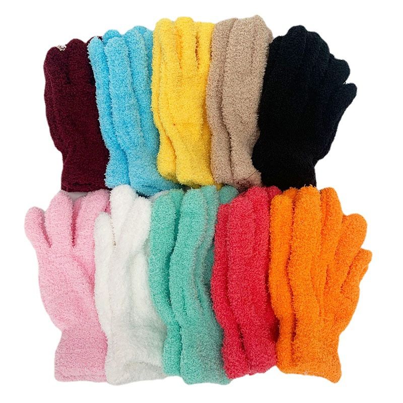Frau Mode Einfarbig Polyester Handschuhe 1 Paar
