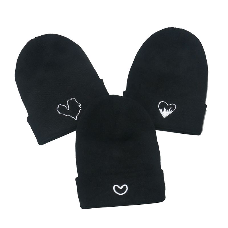 Unisex Fashion Letter Embroidery Eaveless Wool Cap