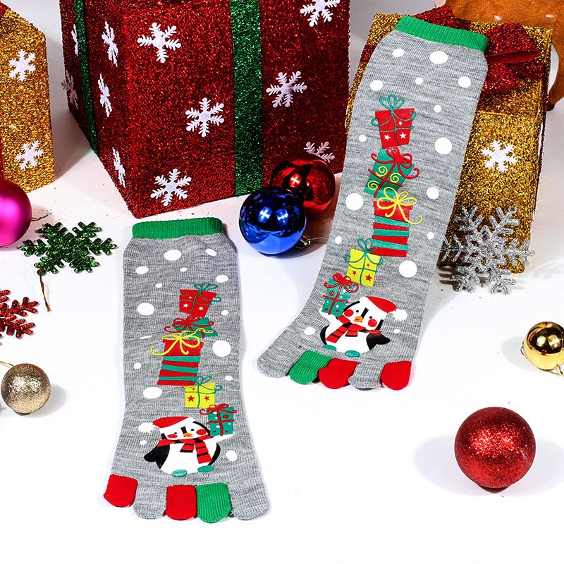 Femmes Mode Père Noël Fibre De Polyacrylonitrile Crew Socks