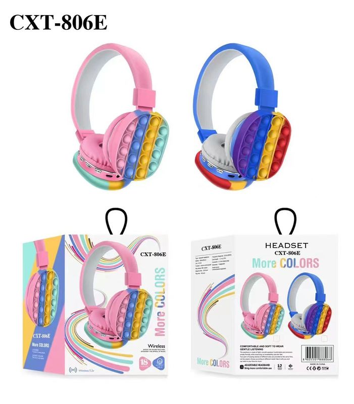 Auriculares Estéreo Bluetooth Simple Y Lindo Arco Iris