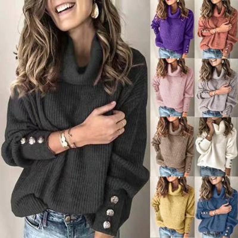 Femmes Chandail Manche Longue Pulls & Cardigans Patchwork Vêtement De Rue Couleur Unie