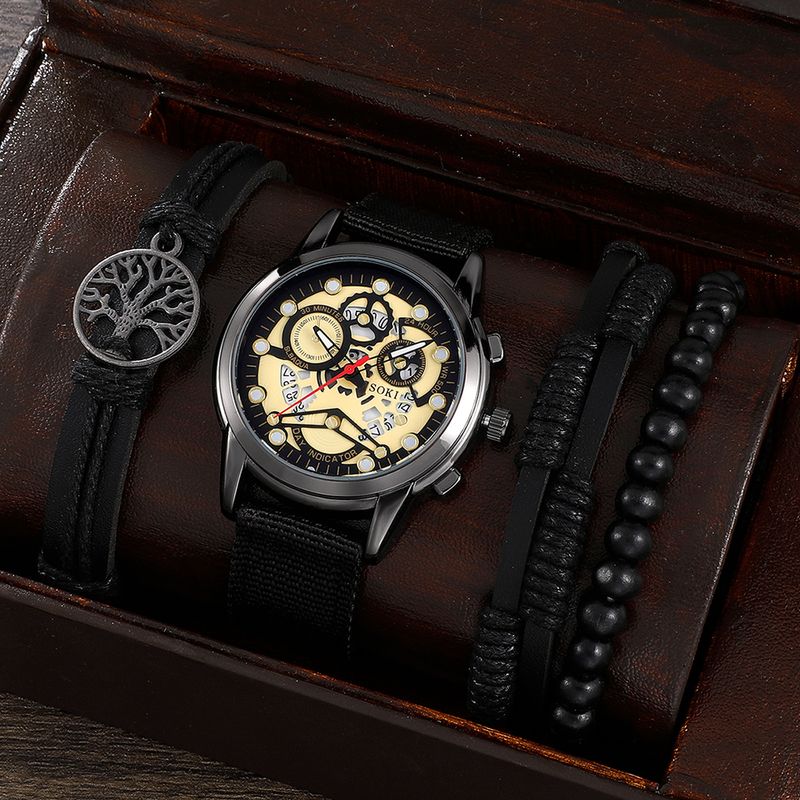 Fashion Gear Buckle Quartz Men's Watches