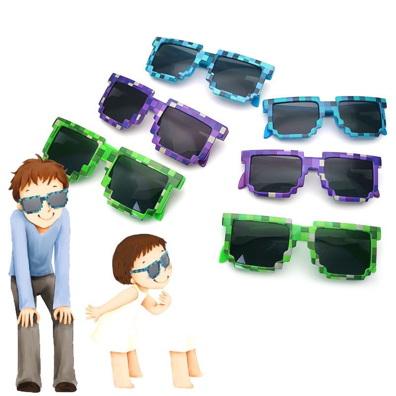 Fashion Color Block Ac Square Patchwork Full Frame Kids Sunglasses
