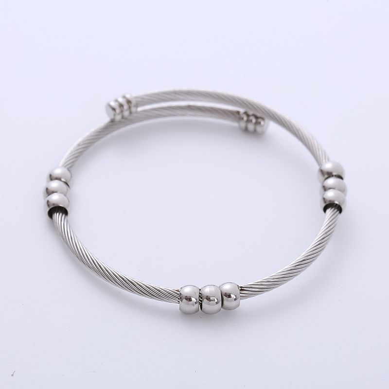 Fashion Geometric Stainless Steel Criss Cross Bangle 1 Piece