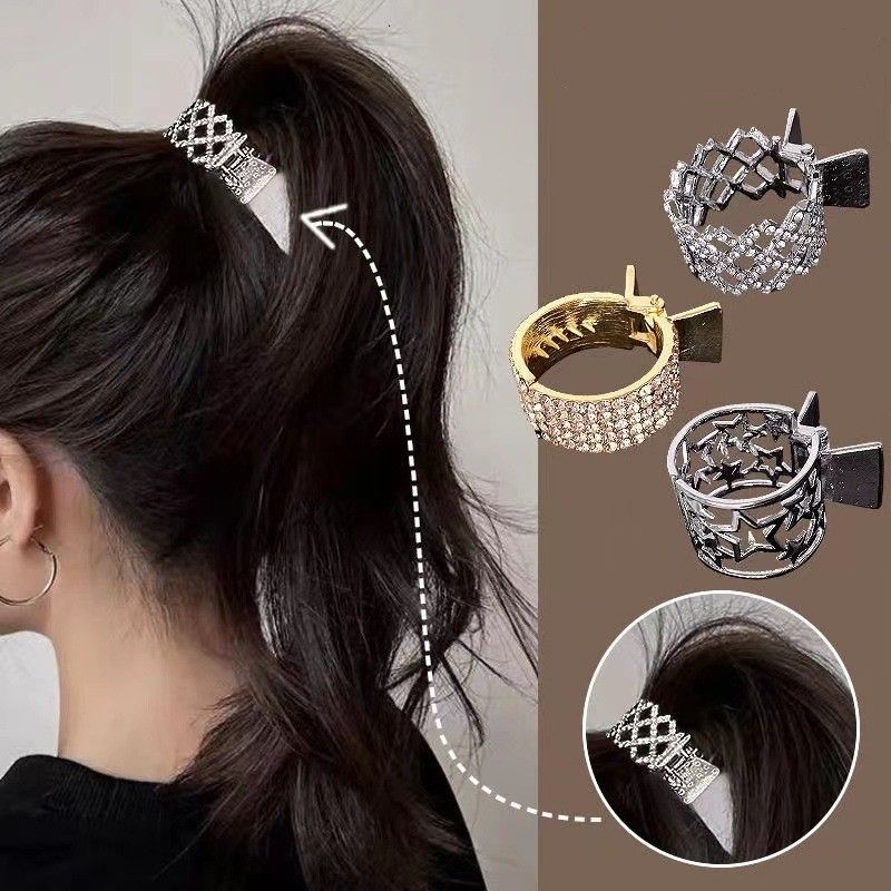 Fashion Sweet Geometric Alloy Rhinestone Pearl Plating Rhinestones Hair Buckle