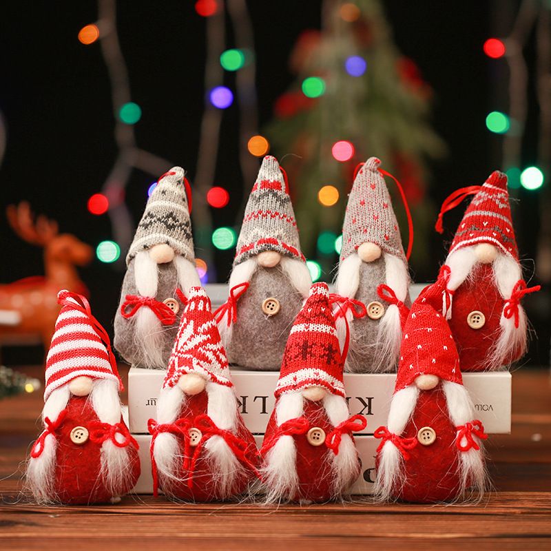 Weihnachten Mode Puppe Tuch Gruppe Hängende Ornamente