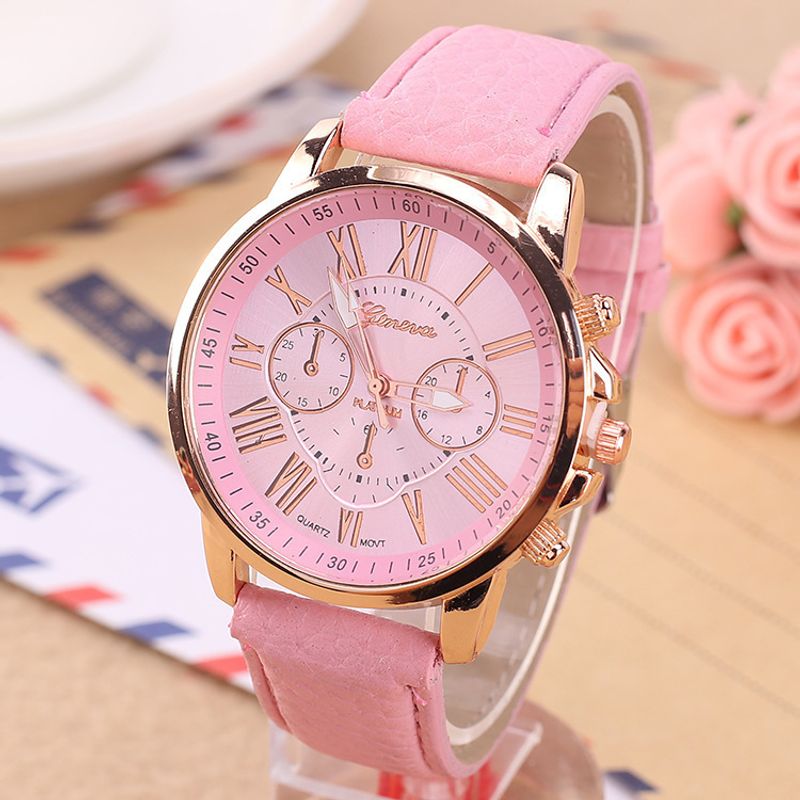 Relojes Electrónicos Para Mujer Con Hebilla De Color Sólido De Estilo Simple