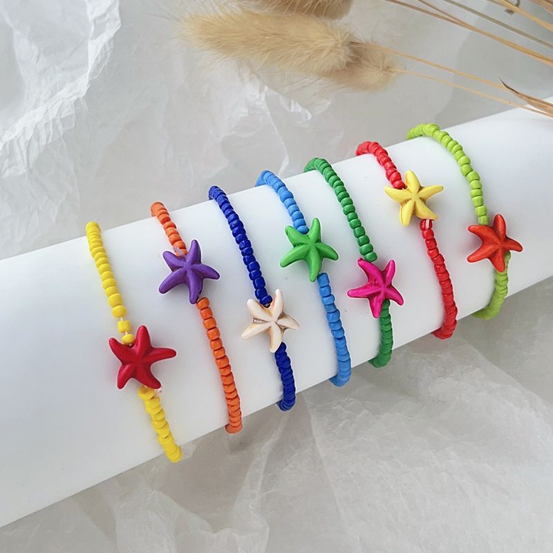Vacation Starfish Arylic Wholesale Bracelets